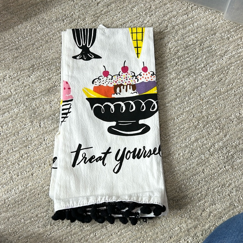 2 Treat Yourself Ice Cream Kitchen Towels